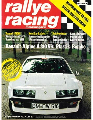 1975 RALLYE RACING MAGAZINE 12 DUITS, Nieuw