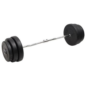 vidaXL Halter gebogen met gewichten 90 kg, Verzenden
