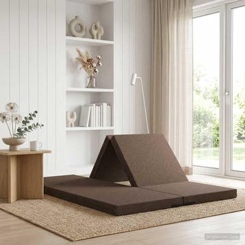 vidaXL Vouwbare Sofa Bed 140 x 67 x 15 cm Taupe, Huis en Inrichting, Verzenden, Nieuw