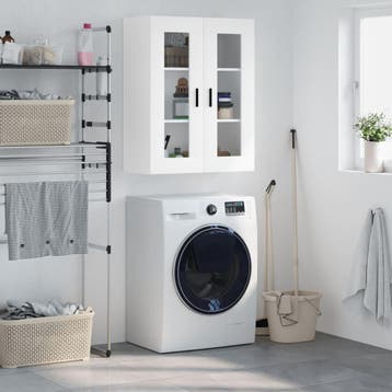 vidaXL Bovenkast 69,5x34x90 cm wit, Verzenden, Nieuw