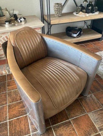 Timothy Oulton - Fauteuil - Chaise Aviator Tomcat - Cuir