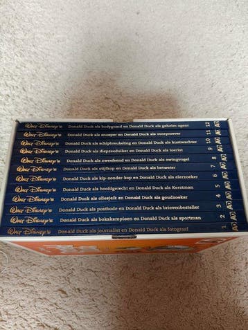 Donald Duck 1 t/m 12 - HC in box - 12 Album - Eerste druk -, Boeken, Stripverhalen, Nieuw