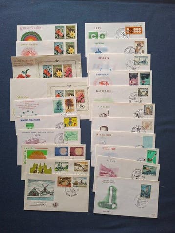België 1970/1979 - Partij Eerste dag enveloppen uit de, Postzegels en Munten, Gestempeld