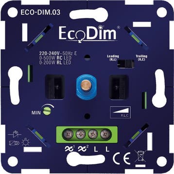 EcoDim LED Dimmer 0–500W | Stille inbouwdimmer, Verzenden, Nieuw