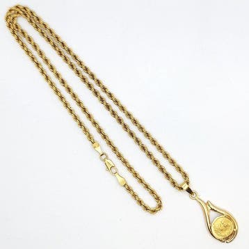Ensemble de bijoux 2 pièces - 18 carats Or jaune - 44,5 cm