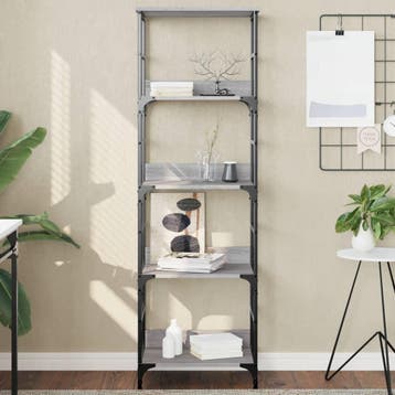 vidaXL Boekenrek 50x33x153 cm bewerkt hout grijs sonoma, Verzenden, Nieuw