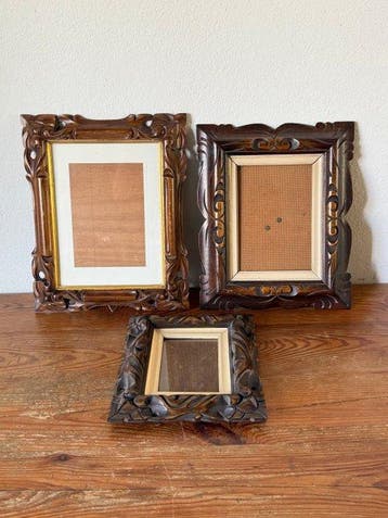 Lijst (3) - Hout - Handgemaakte lijsten, Antiek en Kunst