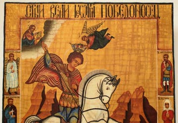 Icoon - Russisch-orthodoxe icoon Sint-Joris en de draak -