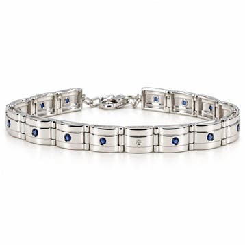 Zonder minimumprijs - Armband Verguld Saffier - Diamant -, Nieuw