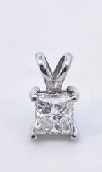 Hanger - 14 karaat Witgoud - 1.01ct. tw. Diamant