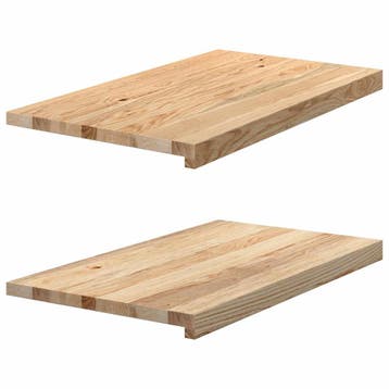 vidaXL Vensterbanken 2 st onbehandeld 70x40x2 cm massief, Doe-het-zelf en Bouw, Verzenden, Nieuw