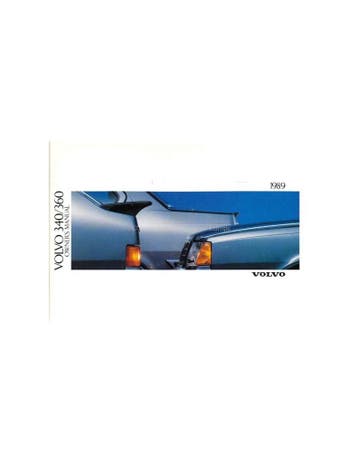 1989 VOLVO 340/360 INSTRUCTIEBOEKJE ENGELS