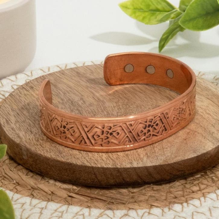 Koperen gezondheids-klemarmband met 6 magneten, zware, Sports & Fitness, Produits de santé, Wellness & Bien-être, Enlèvement ou Envoi