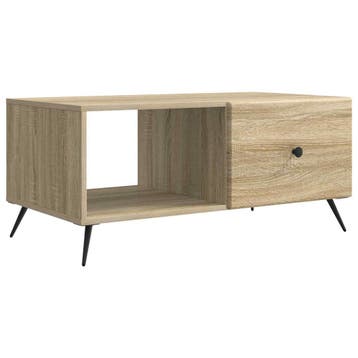 vidaXL Salontafel Sonoma Eiken 90 x 50 x 40 cm Bewerkt hout, Huis en Inrichting, Tafels | Salontafels, Verzenden, Nieuw