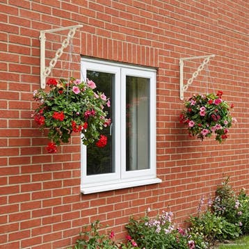 vidaXL Wandplankbeugels 12 st Antiek wit 14,5 x 14,5 x 3 cm, Verzenden, Nieuw