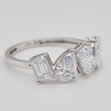 Zonder minimumprijs - Ring - 14 karaat Witgoud - 2.33ct. tw., Nieuw