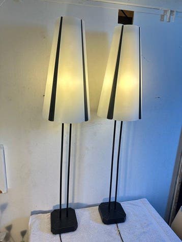 IKEA - Staande lamp (2) - VISTOFTA - Plastic, Metaal -
