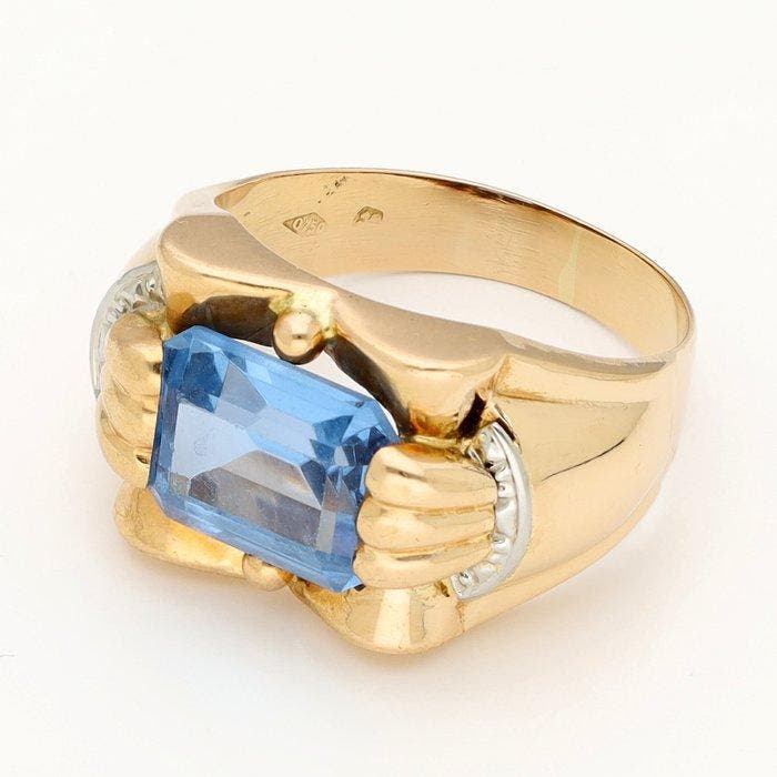 Ring - 18 karaat Geel goud, Witgoud, Bijoux, Sacs & Beauté, Bagues