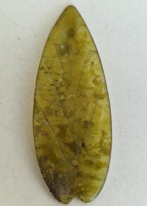 Chinois ancien Jade Ornements en tissu en forme de feuille -, Antiquités & Art, Antiquités | Autres Antiquités