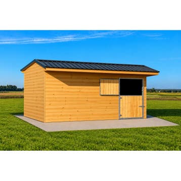 Ecurie en bois pour chevaux 4x3m + avancée supplémentaire de, Animaux & Accessoires, Neuf