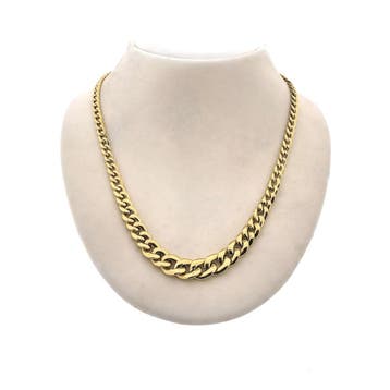 Gouden gourmetschakel collier (Ketting), Ophalen of Verzenden, Gebruikt, Goud, Goud