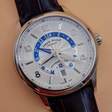 Armand Nicolet - M02-4 GMT - A846AAA-AG-P840MR2 - Homme -, Nieuw