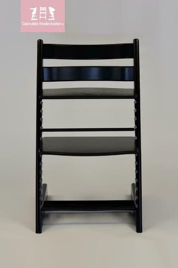 OCCASION/GEBRUIKTE: Stokke Tripp Trapp zwart noir triptrap, Kinderen en Baby's, Verzenden, Zo goed als nieuw, Meegroeistoel, Stoelverkleiner