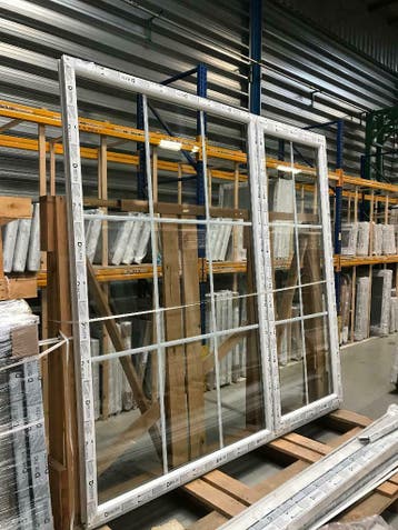 Vast-Draaikiep raam B2455mm x H2370mm staat: NIEUW, Kunststof, Nieuw, Ophalen of Verzenden, Inclusief glas