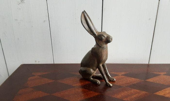 P. Chenet - Beeld, Konijn - 14.5 cm - Brons, Antiquités & Art, Curiosités & Brocante