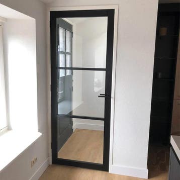 Staal look deur zwarte binnendeur Arkel | SLECHTS €295,00,-, 80 tot 100 cm, Binnendeur, Nieuw, Schuifdeur