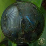 Fine good quality Labradorite Sphere Bol - Hoogte: 9,5 cm -