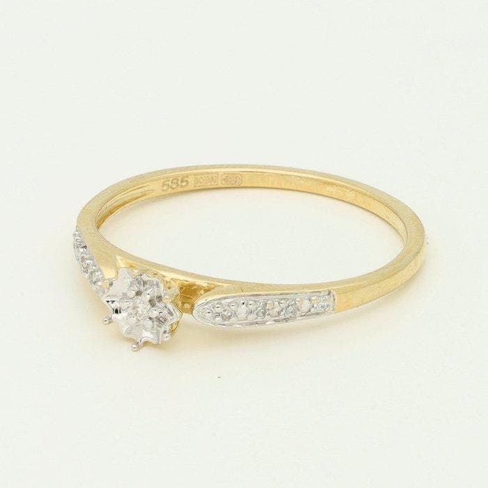 Bague - 18 carats Or jaune Diamant (Naturelle) - Diamant, Bijoux, Sacs & Beauté, Bagues