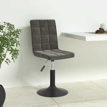vidaXL Eetkamerstoelen draaibaar 6 st fluweel donkergrijs, Verzenden