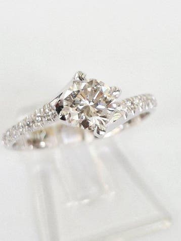 Bague de fiançailles - 18 carats Or blanc - 0.87ct. tw., Bijoux, Sacs & Beauté