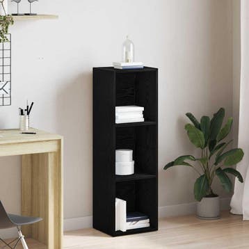 vidaXL Boekenkast Zwart Eiken 36x30x114 cm Bewerkt Hout, Verzenden