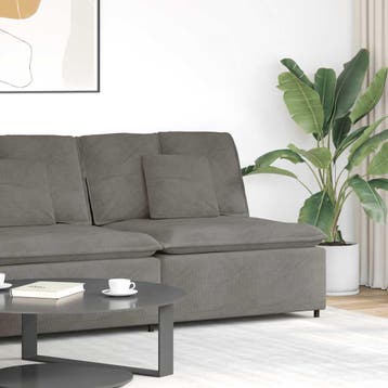 vidaXL Modulaire bank middenmodule met kussens 100 cm, Verzenden