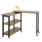 2dekans | SoBuy Draaibare Bijzettafel met Wielen - 133x30x69, Ophalen of Verzenden, Nieuw