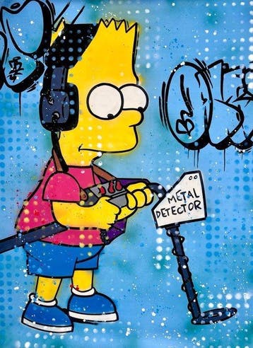 Moabit - Bart Simpson X Metal Detector /Diptych/ XL