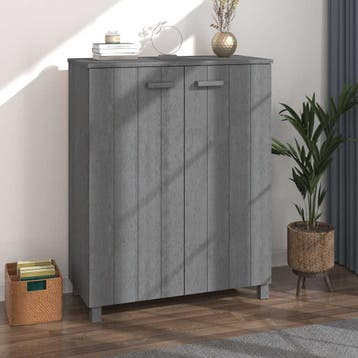 vidaXL Schoenenkast HAMAR 85x40x108 cm massief grenenhout, Verzenden