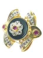 Sans prix de réserve - Bague - 9 carats Argent, Or jaune