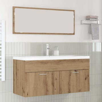 vidaXL Badkamerkast Artisan Eiken 100 x 38,5 x 46 cm Bewerkt, Verzenden
