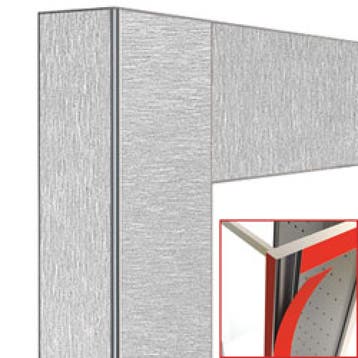 Deco vitrine 216 Lt. Satijn staal - magnetisch, Verzenden, Nieuw in verpakking, Koelen en Vriezen