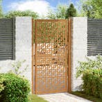 vidaXL Poort met kruisontwerp 100x200 cm weervast staal, Verzenden, Nieuw