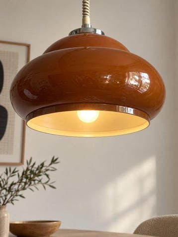meblo - Plafondlamp - acryl, Porselein, Chroom - Meblo