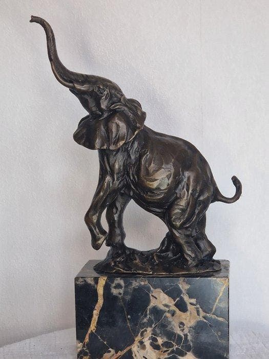 Milo (1910-1978) - Beeld, Bronzen olifant milo - 30 cm -, Antiquités & Art, Curiosités & Brocante