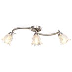 vidaXL Plafondlamp met glazen tulpvormige kappen 3xE14, Huis en Inrichting, Verzenden, Nieuw