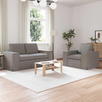 vidaXL bank / zetelstel 2 st Taupe Stof, Verzenden, Nieuw