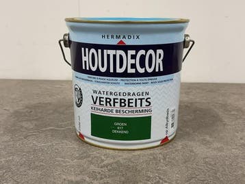 Veiling - Hermadix verfbeits groen 2500ml Houtdecor, Doe-het-zelf en Bouw, Verf, Beits en Lak, Nieuw
