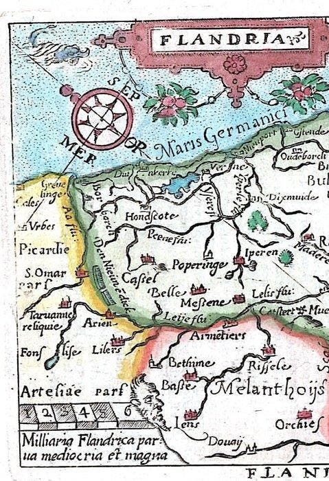 Europa - België, Vlaanderen; Ortelius / Turrini - Flandria -, Boeken, Atlassen en Landkaarten