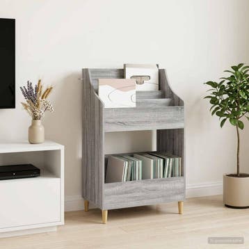 vidaXL Media Planken Grijs Sonoma 70,5 x 46 x 112 cm Bewerkt, Huis en Inrichting, Verzenden, Nieuw